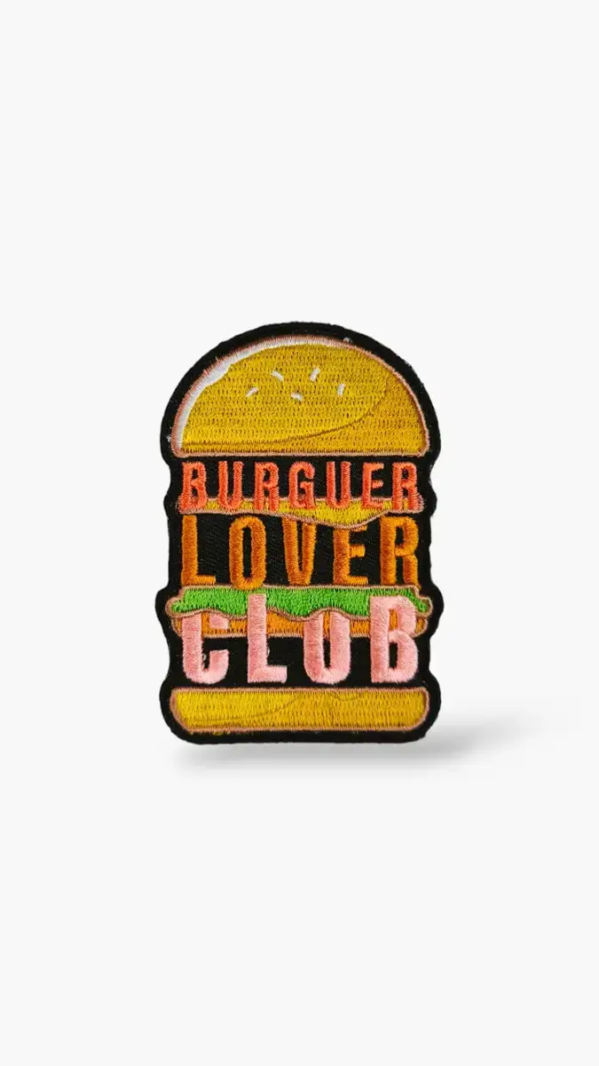 parche-Burger lover club-bordado-tienda-crossfit parche bordado burger lover club para mochilas de cross training.