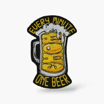 parche bordado beer emon every minute para mochilas de cross training.