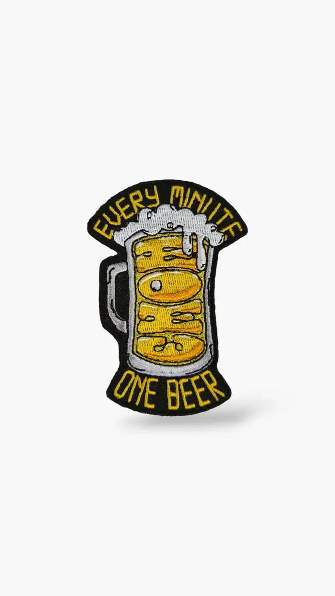 parche-beer emon every minute-bordado-tienda-crossfit parche bordado beer emon every minute para mochilas de cross training.