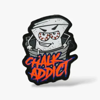 parche bordado chalk addict para mochilas de cross training.