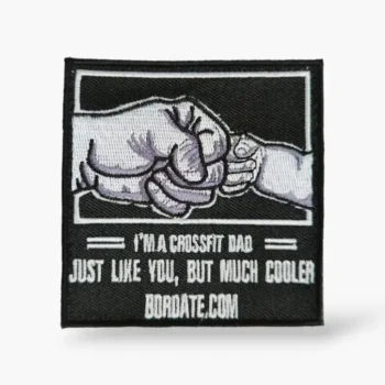 parche crossfit dad para mochilas de cross training.