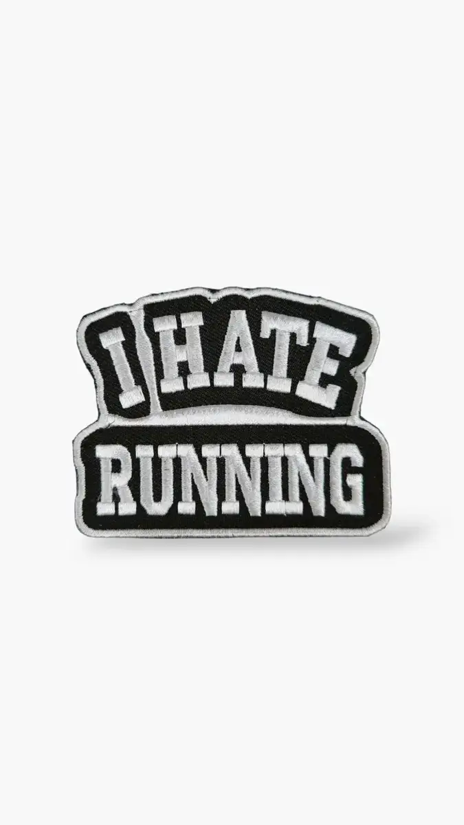 parche-i-hate running-bordado-tienda-crossfit parche i hate running para mochilas de cross training.
