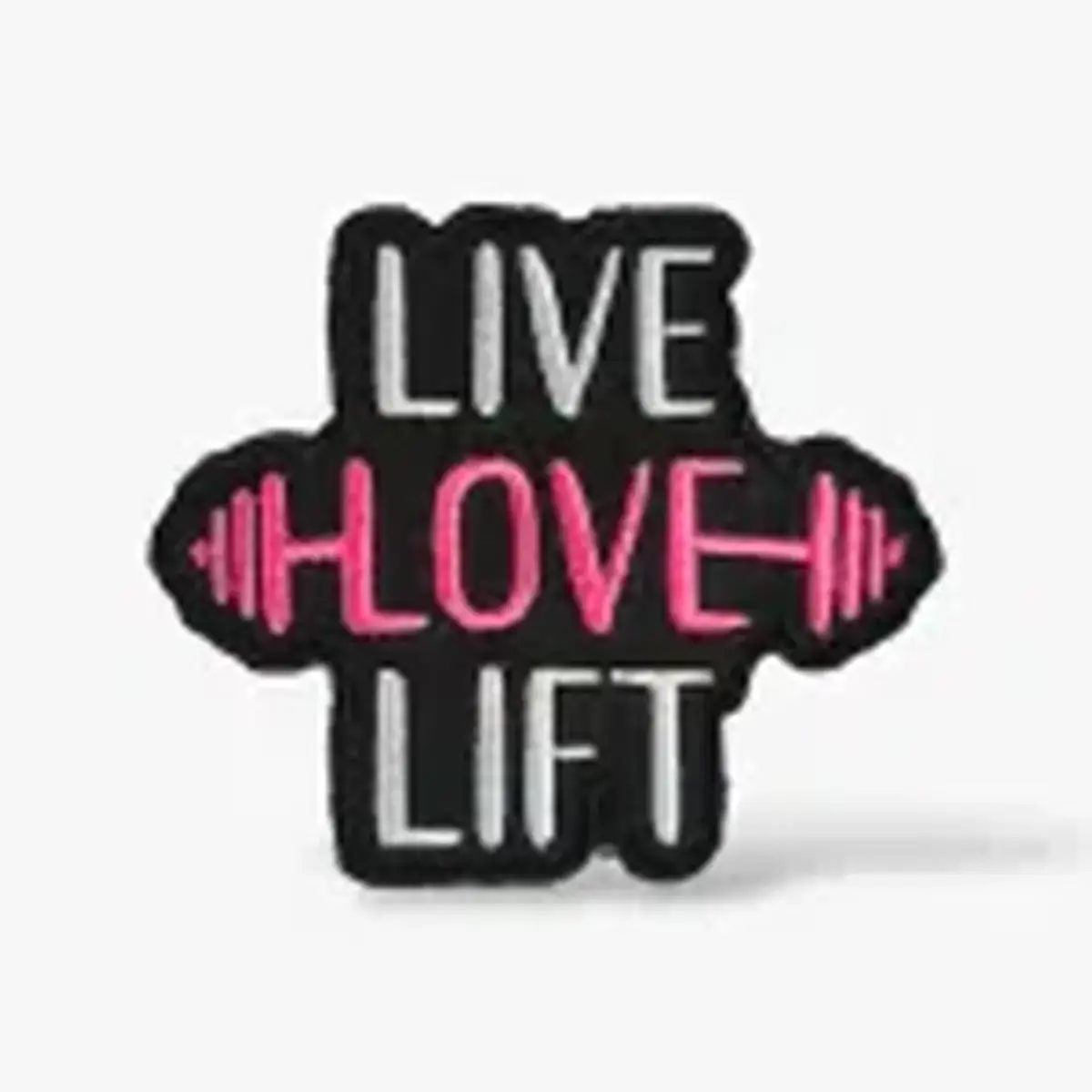 parche live love lift para mochilas de cross training.
