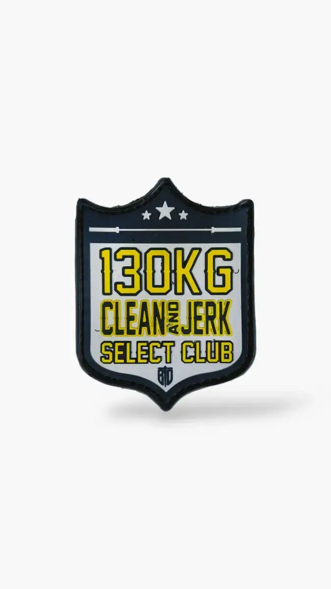 parche-clean-and-jerk-130KG-pvc-tienda-crossfit parches de Clean and Jerk 130KG para mochilas de cross training.