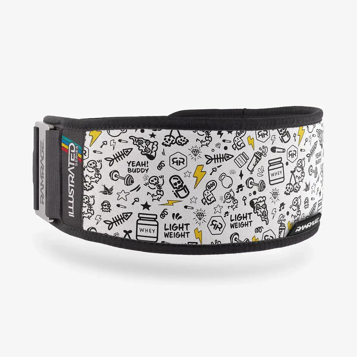 BDC-028-WH Cinturon Halterofilia Weightlifting Belt Ramrage - Vista Trasera