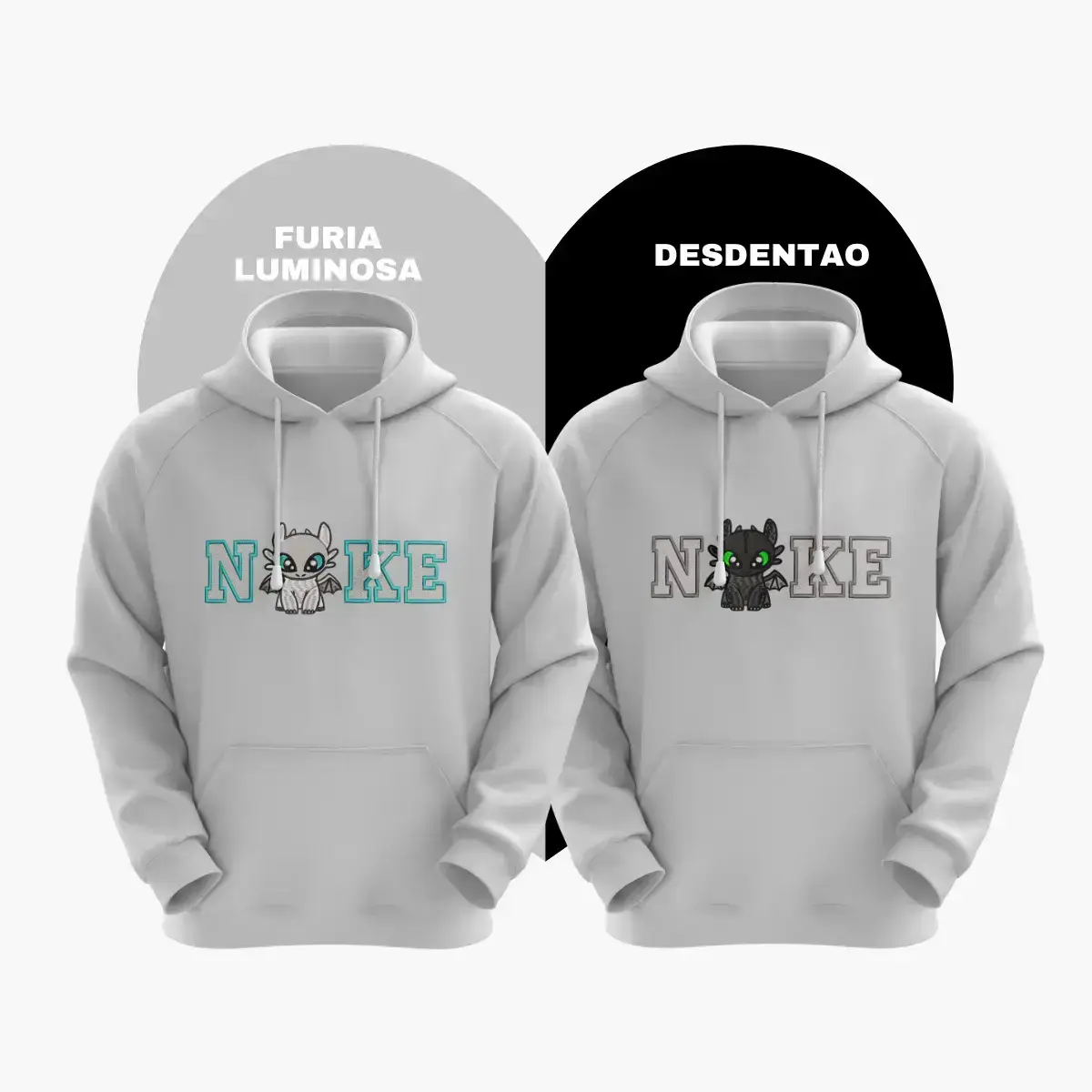 Sudaderas Con Capucha Pack San Valentin Desdentado y Furia Luminosa Bordate Sudaderas Con Capucha Pack San Valentin Desdentado y Furia Luminosa Bordate
