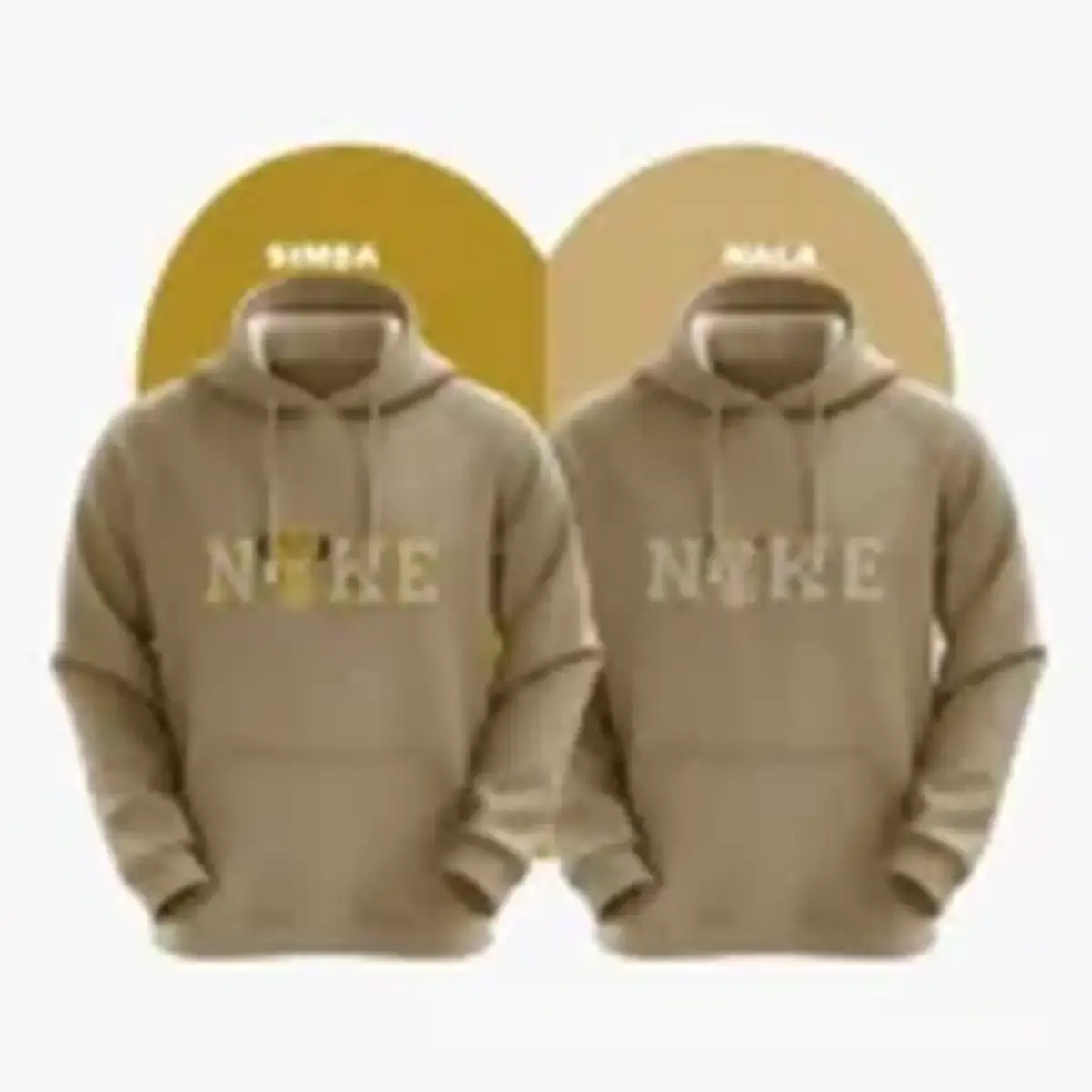 Sudaderas Con Capucha Pack San Valentin Simba y Nala Bordate