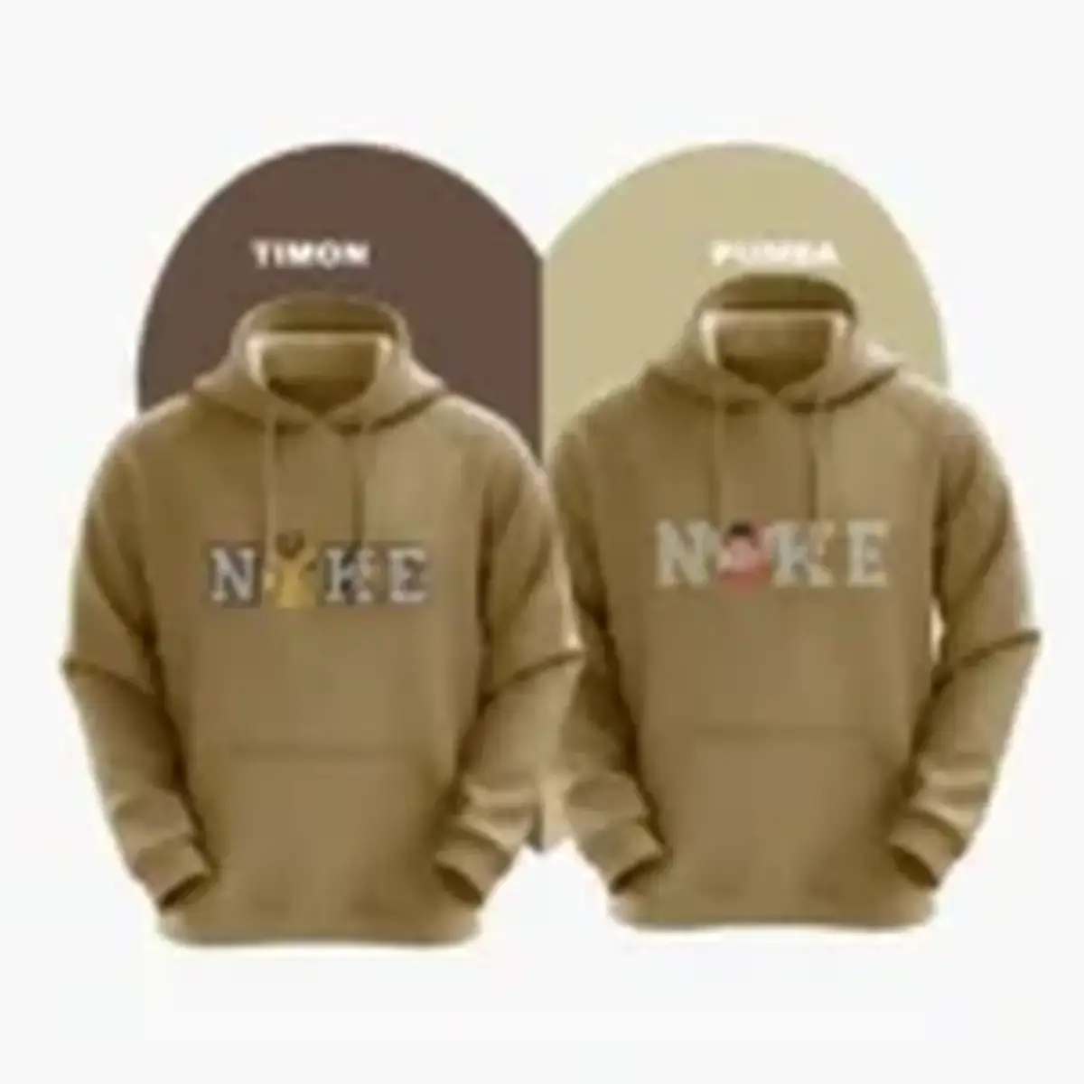 Sudaderas Con Capucha Pack San Valentin Timón y Pumba Bordate