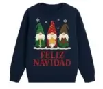 Sudadera Estampada | Feliz Navidad Azul Marino