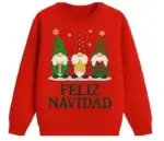 Sudadera Estampada Feliz Navidad Azul